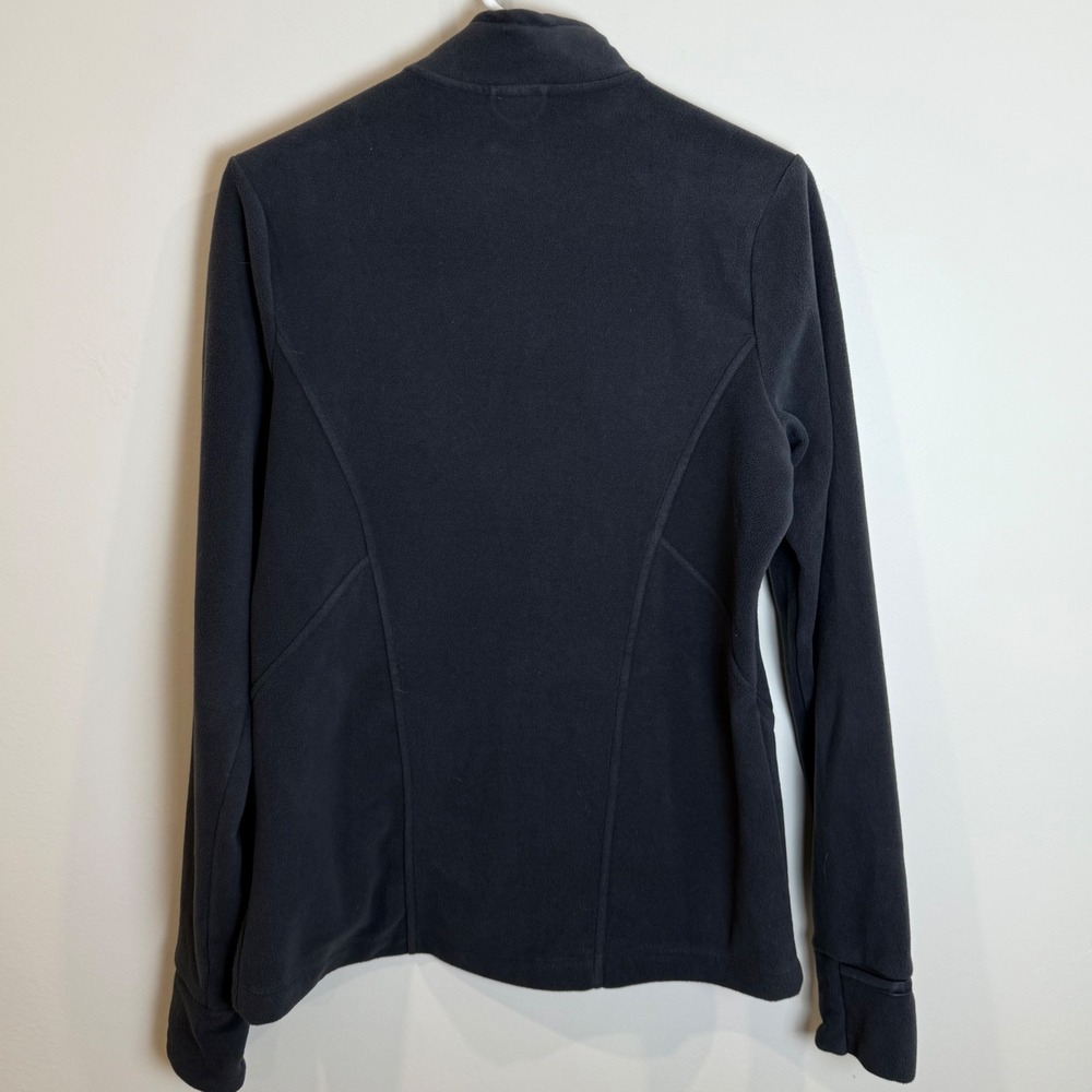 Champion Womens Fleece Jacket Full Zip Black Purple Activewear Medium - Picture 2 of 4